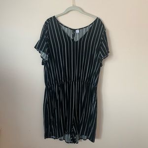 Old Navy V-Neck Flutter-Sleeve Striped Romper